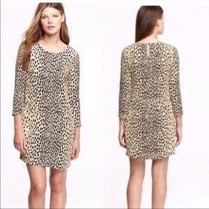 J. Crew Factory Jules Leopard Print Shift Dress